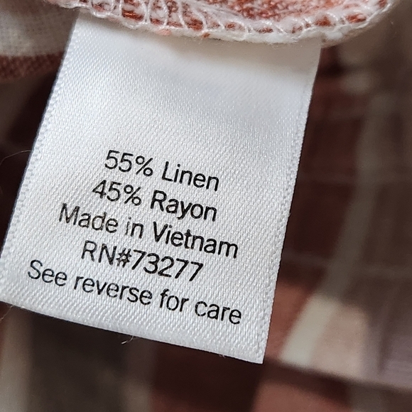 Size 4X Shorts Linen blend Boyfriend cut Pockets Elastic waistband SONOMA NWT - Picture 15 of 16